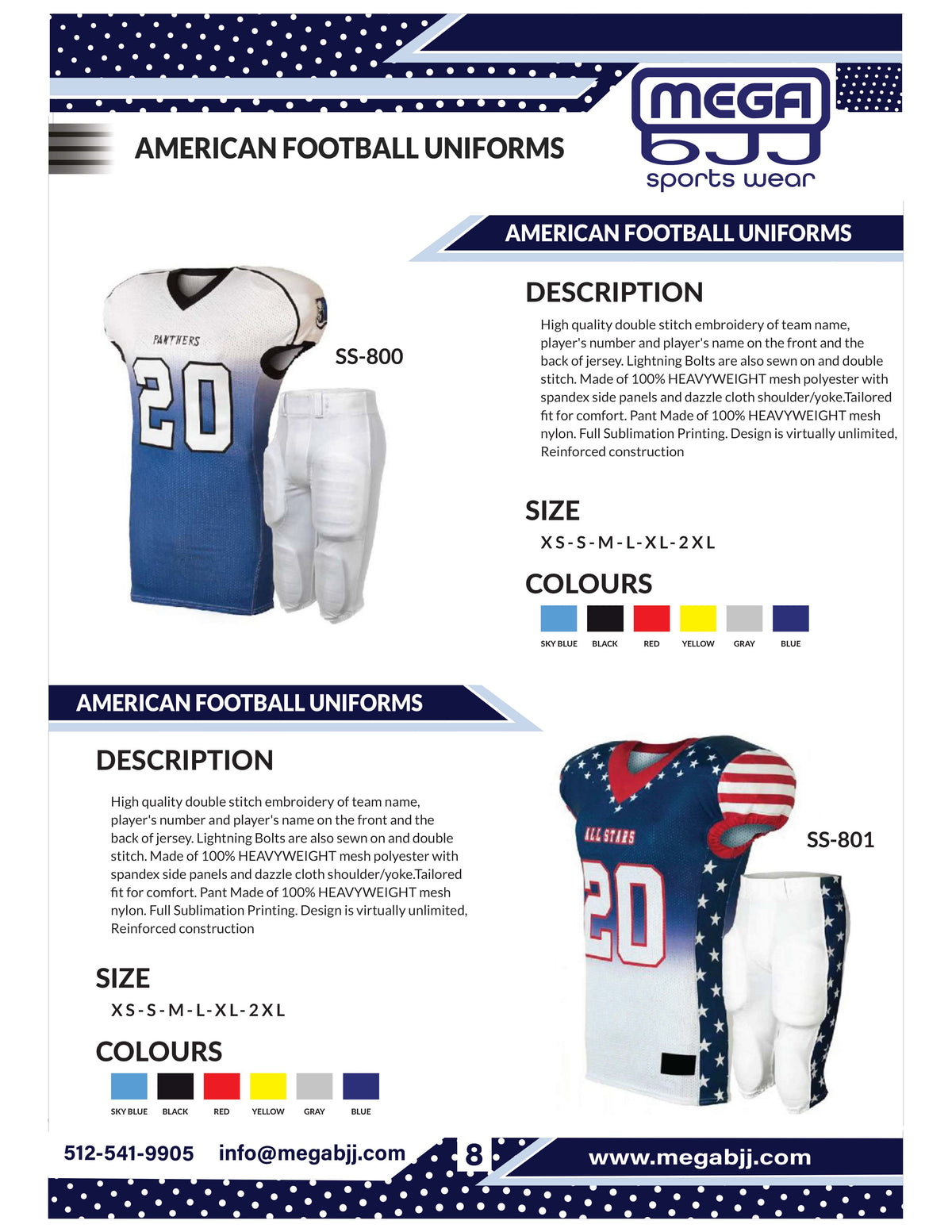 Custom Football Uniforms – MegaBJJ